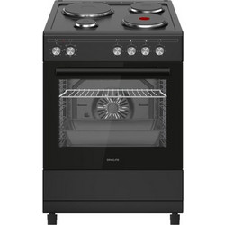Davoline NCE6080 Κουζίνα Ηλεκτρική 80lt με Εμαγιέ Εστίες 59.8cm Black Mat