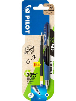 Pilot G-2 Στυλό Gel 0.7mm Μπλε 2τμχ 230.573432