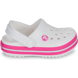 Crocs Crocband Clog Παιδικά Παπούτσια Θαλάσσης για Κορίτσι Ανατομικά Λευκά Φούξια 207005-6WU