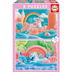 Παιδικό Puzzle Educa Magical Unicorns 2X20 Κομμάτια