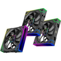 Xilence XPF360R Case Fan 120mm ARGB με Σύνδεση 3-Pin 4-Pin PWM 3τμχ Black