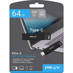 PNY Elite-X 64GB USB Stick 3.2 Gen 1 με USB-C