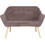 Woodwell Alma Διθέσιος Καναπές Βελούδινος Καφέ 127x70x82cm Ε7141,83