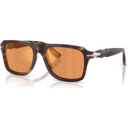Persol PO8002S 24/3L Ανδρικά Γυαλιά Ηλίου Aviator Κοκάλινα Ταρταρούγα με Πορτοκαλί Φακό