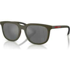 Prada PSB09SU 15X41A Ανδρικά Γυαλιά Ηλίου Τετράγωνα Κοκάλινα με Πράσινο Φακό