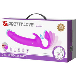 Pretty Love Zanini Girlfriend Strapless Strap On 28.3cm με Δόνηση Μωβ