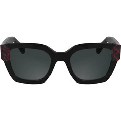 Longchamp LO771S 013 Γυναικεία Γυαλιά Ηλίου Πεταλούδα Κοκάλινα Μαύρα με Μαύρο Φακό