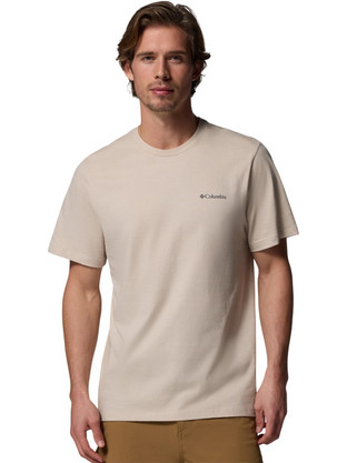 Columbia Ανδρικό Αθλητικό T-Shirt Μπεζ 2155011-271