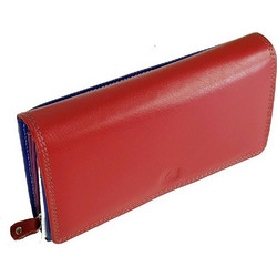 Lavor Μεγάλο Δερμάτινο Γυναικείο Πορτοφόλι RFID με Clip Κόκκινο 1-3682