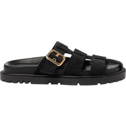 Sante Γυναικεία Σανδάλια Suede Μαύρα 26-151