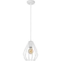 TK Lighting Brylant Κρεμαστό Φωτιστικό Οροφής Πλέγμα Μονόφωτο E27 Λευκό Φ17x120cm 2222
