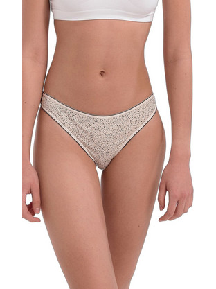 Donella Lucy Βαμβακερό Γυναικείο String Εκρού 24469