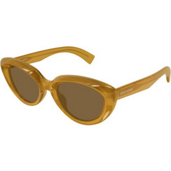 Saint Laurent SL859 004 Γυναικεία Γυαλιά Ηλίου Cat Eye Κοκάλινα Καφέ με Καφέ Φακό