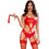 Chilirose Σετ Sexy Εσώρουχα με Ζαρτιέρες Κόκκινα CR4625