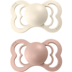 BIBS Supreme Ορθοδοντικές Πιπίλες Σιλικόνης 0-6m Ivory Blush 2τμχ
