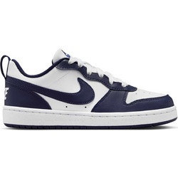 Nike Court Borough Παιδικά Sneakers Λευκά Navy Μπλε IQ2722-100