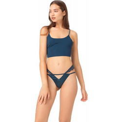 Cottonhill Γυναικείο Sexy String με Δαντέλα Πετρόλ CH0151