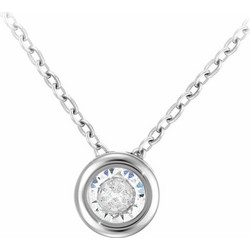So Charm Γυναικείο Κολιέ Ροζέτα Ασημί με Swarovski BS3086-ARGENT