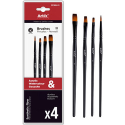ArtiX Paints Σετ Πινέλα Ζωγραφικής 4τμχ PP389-01