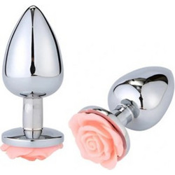 Guilty Toys Rose Medium Πρωκτική Σφήνα Diamond Plug 9cm Ροζ Ασημί