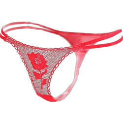 Cottelli Γυναικείο Sexy String με Δαντέλα Κόκκινο 4029811158034