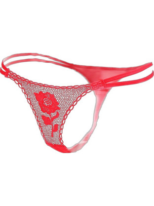 Cottelli Γυναικείο Sexy String με Δαντέλα Κόκκινο 4029811158034
