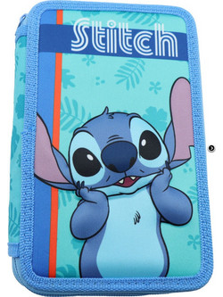Giotto Disney Stitch Κασετίνα Γεμάτη με 2 Θήκες Μπλε 856544