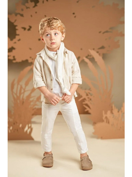 Baby Bloom Βαπτιστικό Σετ Ρούχων για Αγόρι με Παντελόνι Μπλουζάκι & Πουκάμισο 5τμχ 126-02