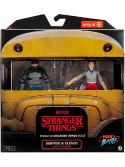 Jazwares Stranger Things Eleven & Hopper Σετ Φιγούρες Δράσης για 8+ Ετών 10cm