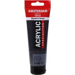 Royal Talens Amsterdam 850 Metallic Black Ακρυλικό Χρώμα Ζωγραφικής 120ml