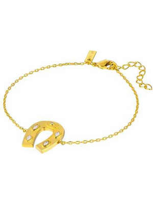 Mya Bay Horse Shoe Γυναικείο Βραχιόλι Αλυσίδα Επιχρυσωμένο με Ζιργκόν BR-405