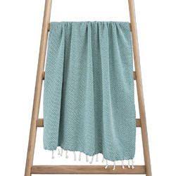 Lino Home Aureva Πετσέτα Παρεό Θαλάσσης Πετρόλ 90x180cm 2200001271