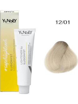 Yunsey Ilusionyst 12.01 Εξαιρετικά Ανοιχτό Ξανθό Φυσικό Μπλε Σαντρέ Μόνιμη Βαφή Μαλλιών 60ml