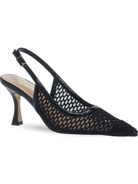 Maison Minrelle Γόβες Slingback Δερμάτινες με Λεπτό Ψηλό Τακούνι Μαύρες 10633000