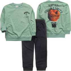 TraX Παιδικό Σετ Φόρμας Πράσινο Mint Navy Μπλε BROOKLIN2