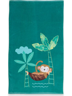 Nef-Nef Tropical Monkey Παιδική Πετσέτα Θαλάσσης Πράσινη 70x120cm 040057