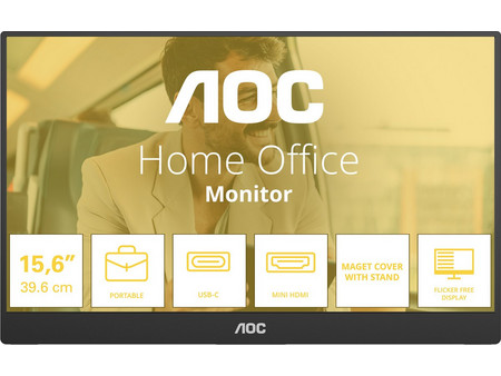 AOC 16T20E2 IPS Φορητό Monitor 15.6" 1920x1080 FHD 60Hz 4ms