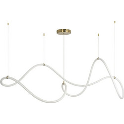 Globostar Glow Κρεμαστό Φωτιστικό Οροφής Μονόφωτο E27 & GU10 & LED G4 E14 G9, GX53, με Ρυθμιζόμενο Λευκό Φως Χρυσό, 150x70x90cm KLV-101-0157