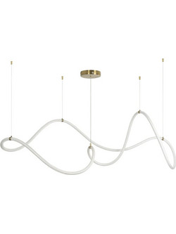 Globostar Glow Κρεμαστό Φωτιστικό Οροφής Μονόφωτο E27 & GU10 & LED G4 E14 G9, GX53, με Ρυθμιζόμενο Λευκό Φως Χρυσό, 150x70x90cm KLV-101-0157