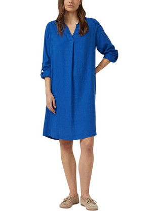 S.Oliver Mini Καλοκαιρινό Καθημερινό Φόρεμα Λινό Royal Blue 2176378-5615