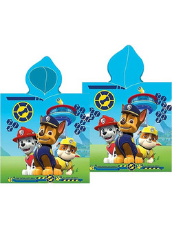 SUMMERtiempo Paw Patrol Παιδικό Πόντσο Θαλάσσης Microfiber Μπλε 50x100cm 42-3399