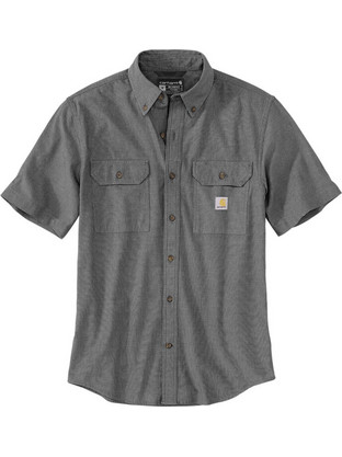 Carhartt Ανδρικό Πουκάμισο Βαμβακερό Μακρυμάνικο Φαρδιά Γραμμή Γκρι 104369-N74