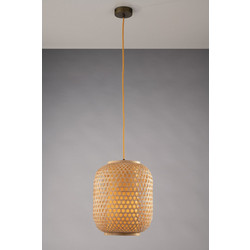 LUCE Zen I-ZEN-S-S Κρεμαστό Φωτιστικό Οροφής Μπάλα Μονόφωτο E27 Μπεζ Φ30x37cm