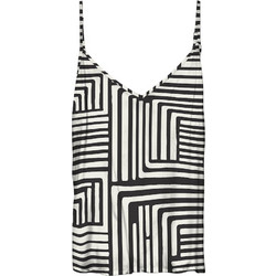 Vero Moda Γυναικείο Καλοκαιρινό Top Λευκό Μαύρο 10297362