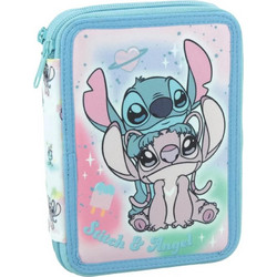 Gim Stitch Κασετίνα Γεμάτη με 2 Θήκες Γαλάζια 342-03100