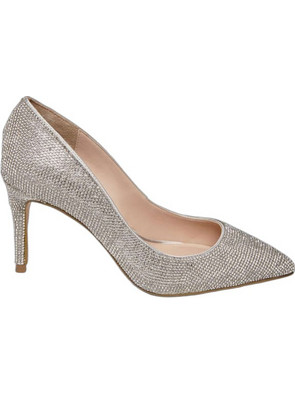 Steve Madden Γόβες Δερμάτινες με Τακούνι Στιλέτο με Στρας Ασημί SH11000728