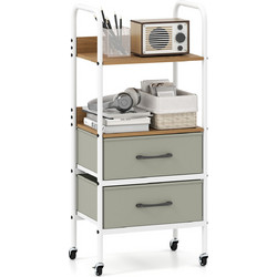 Costway JV13300NA Τρόλεϊ Μεταλλικό 3 Θέσεων 30x43.5x96cm