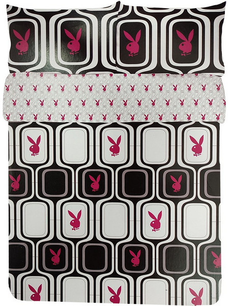 Playboy Σετ Σεντόνια Μονά Βαμβακερά 170x255 Geometric
