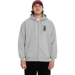 Volcom Ανδρική Ζακέτα Φούτερ με Κουκούλα και Φερμουάρ Γκρι A4812607-HGR
