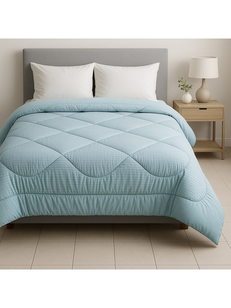 Cosmin Πάπλωμα Υπέρδιπλο Microfiber 220x240 Stripe Light Blue 4000153